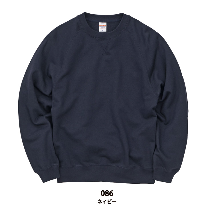 ラグランスリーブ クルーネックスウェット