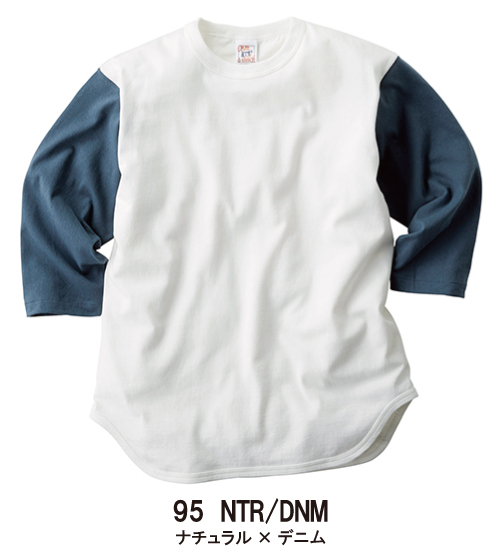 オープンエンド3/4スリーブベースボールTシャツ