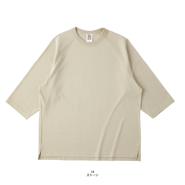 オープンエンドリラックスフィットラグランTシャツ